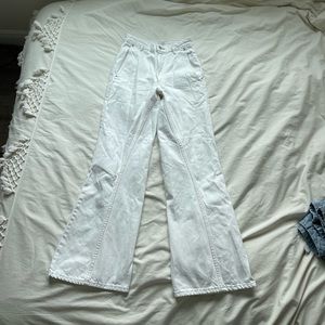Zara White Wide Leg Jeans (Size 0)